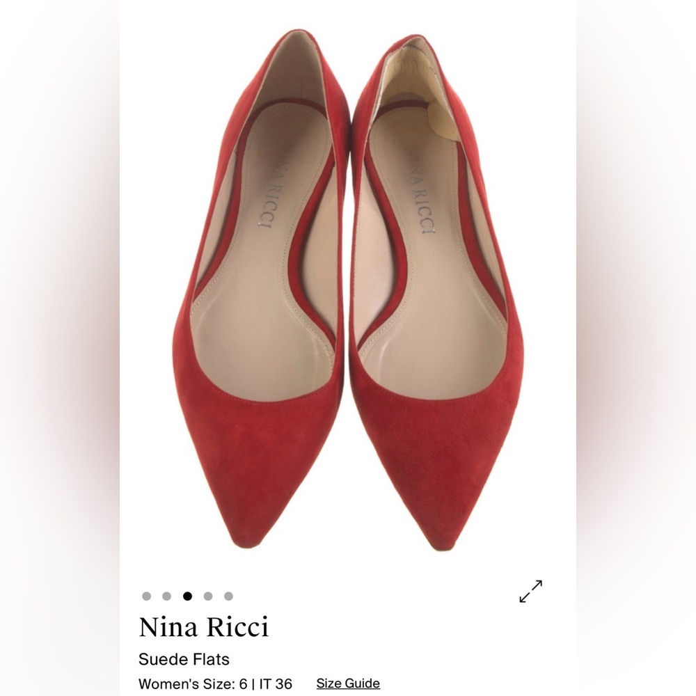 Nina Ricci Red Suede Heels